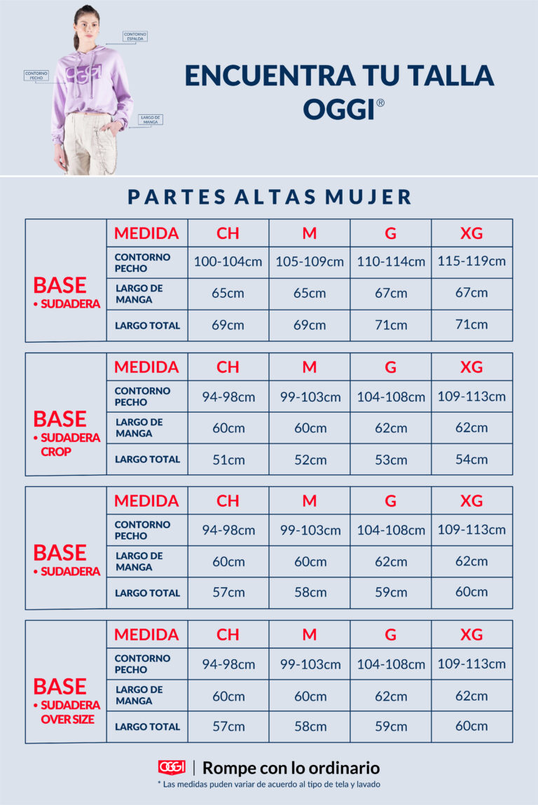 Guías de tallas – Oggi Life
