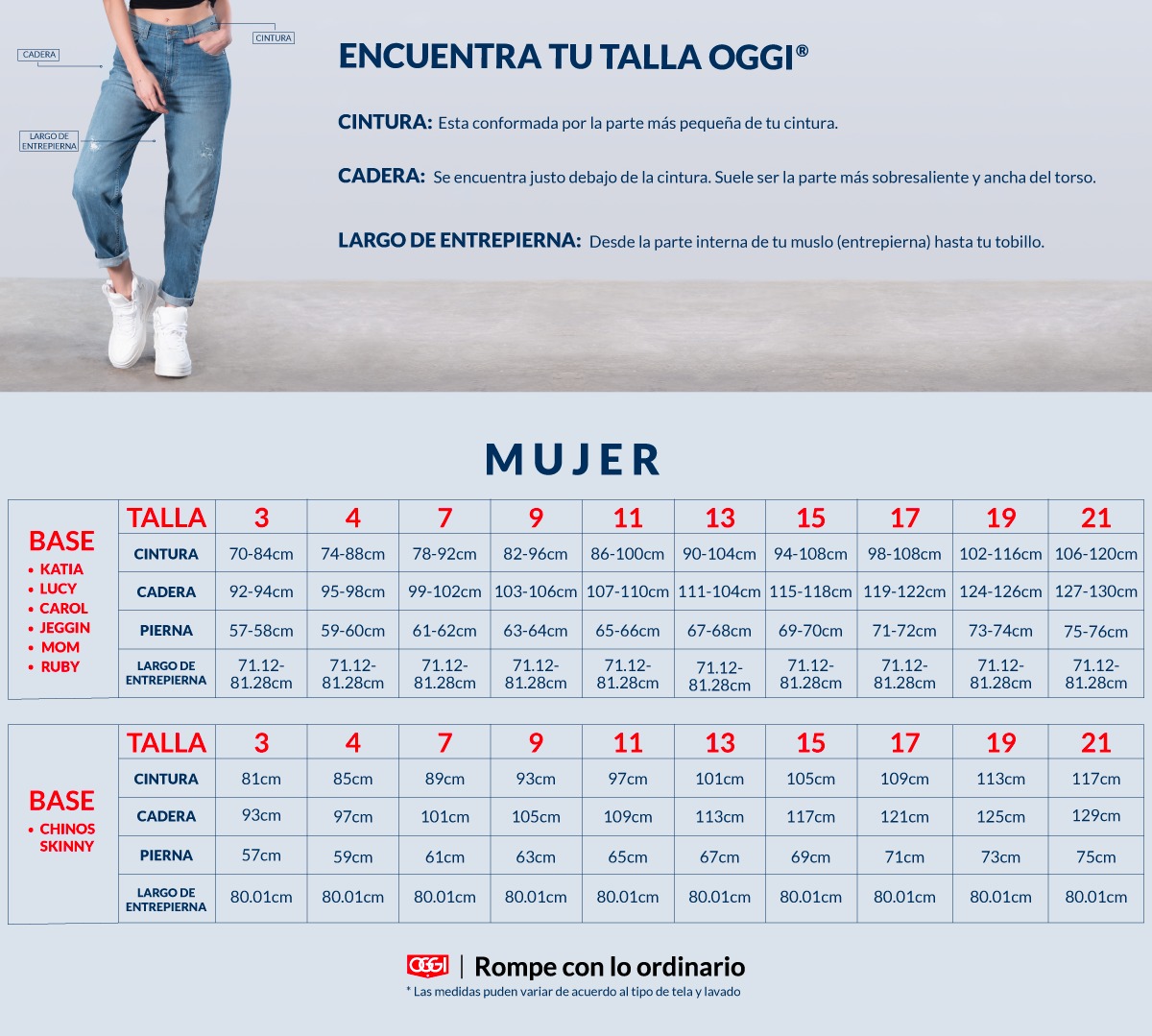 Medidas de shops pantalones levis